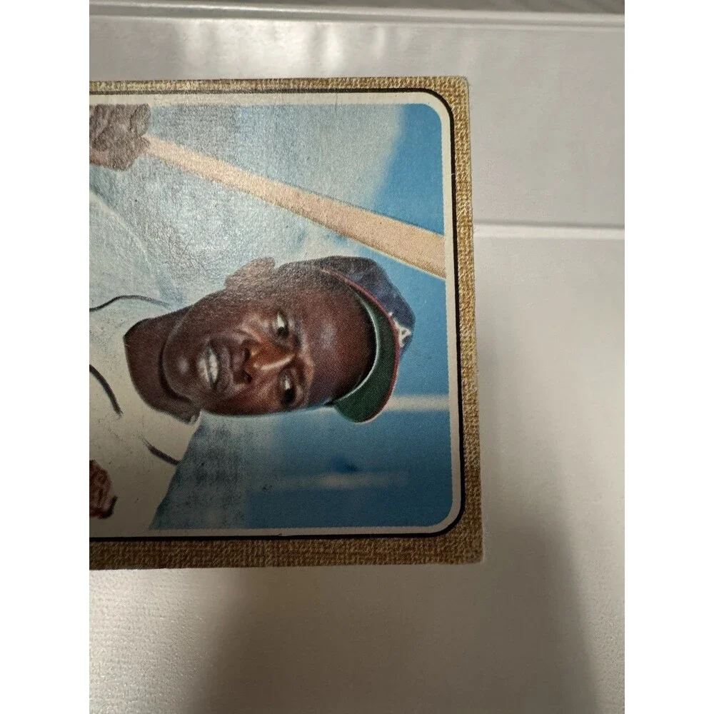 68 Topps Vintage A Legend Hank Aaron #110 Clean Weak Corners HOF Atlanta Braves